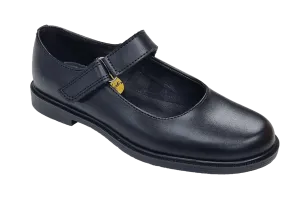 Smart Step Girls Velcro School Shoes - Black