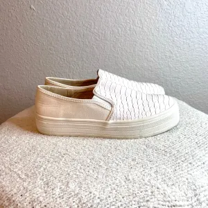 Snakeskin Embossed Sneakers