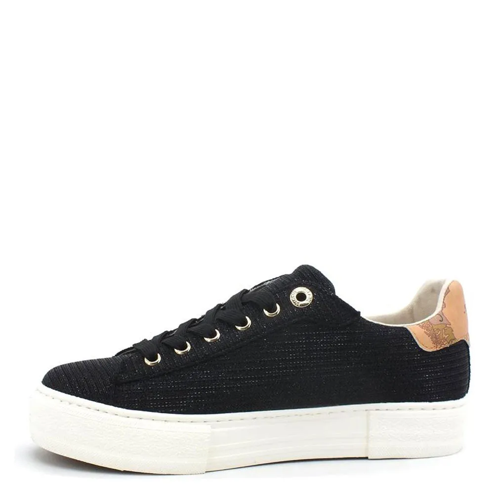 Sneakers Donna 1A Classe Alviero Martini in Tessuto Nero con Logo 10877