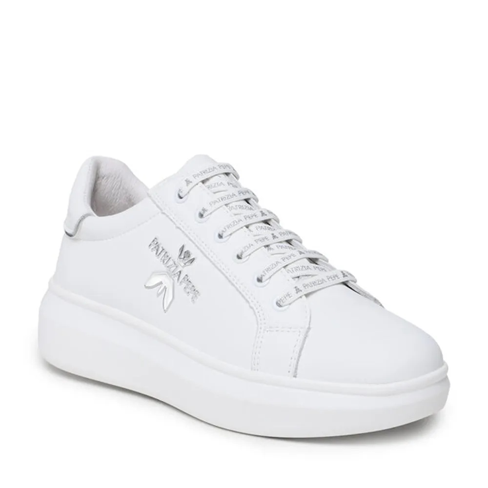 Sneakers Donna PATRIZIA PEPE linea Fly Sneakers in Pelle Bianca