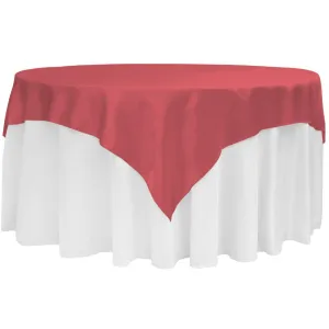 Square 72" Satin Table Overlay - Cinnamon Rose