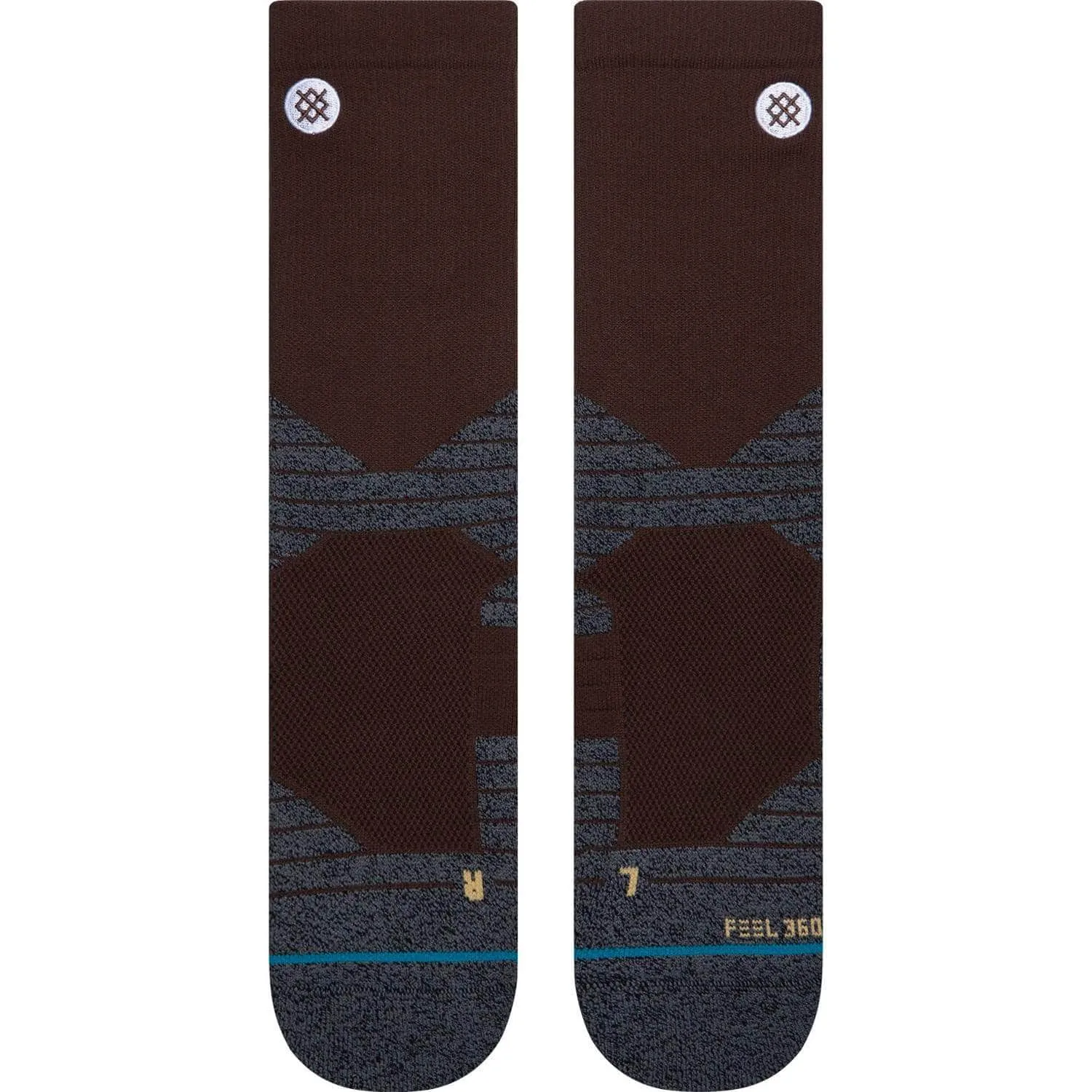 Stance Icon Sport Crew Socks - Brown