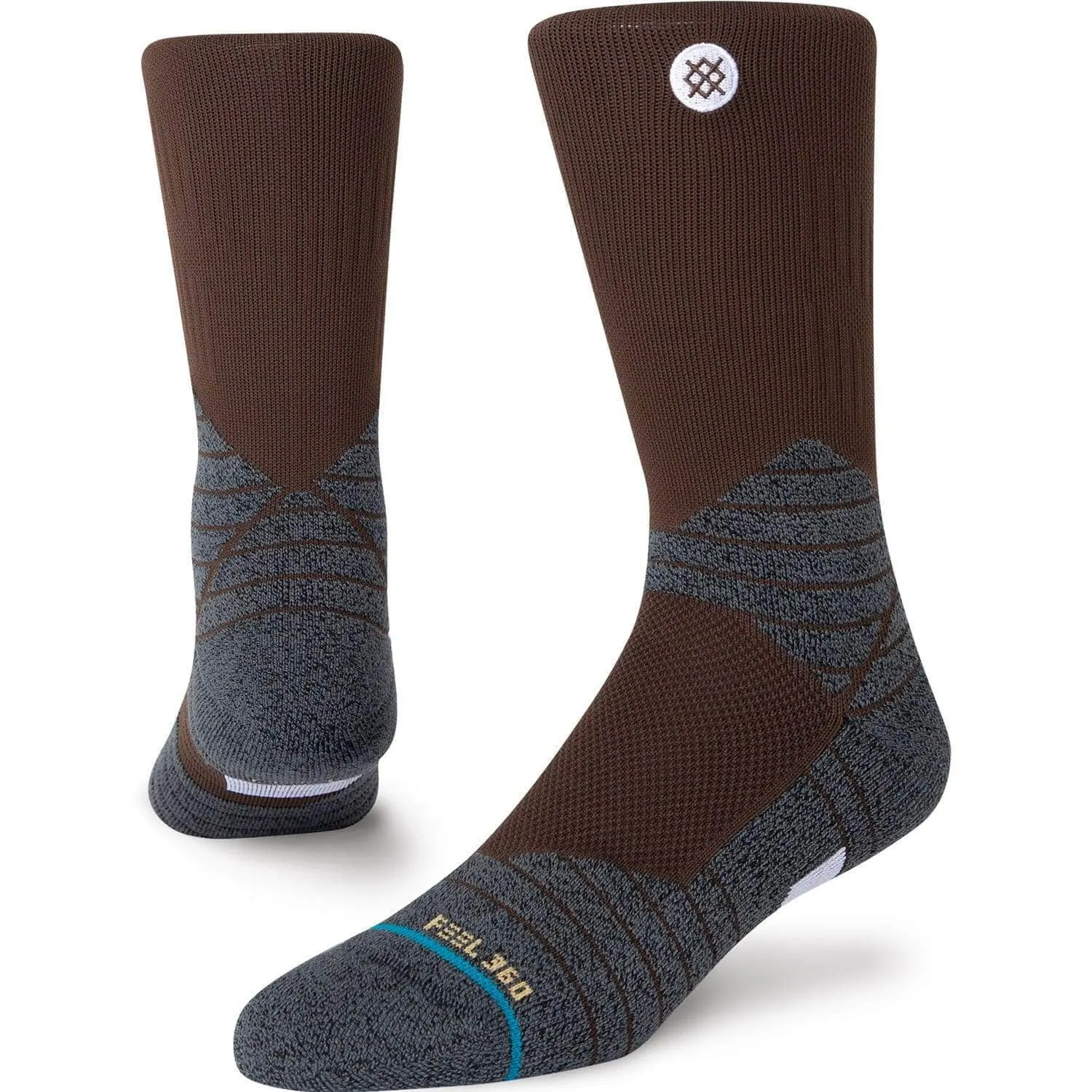 Stance Icon Sport Crew Socks - Brown