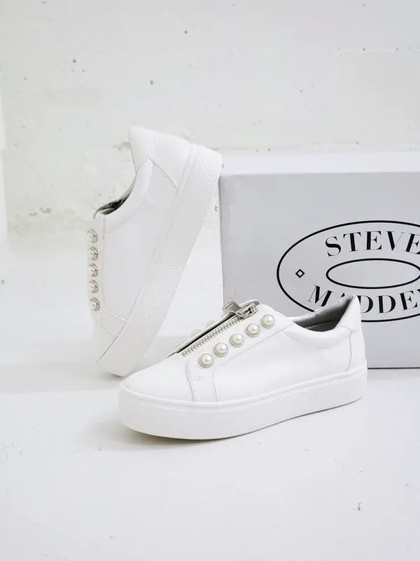 Steve Madden Women's Lynn Platform Sneakers White LYNN