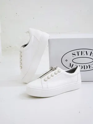 Steve Madden Women's Lynn Platform Sneakers White LYNN