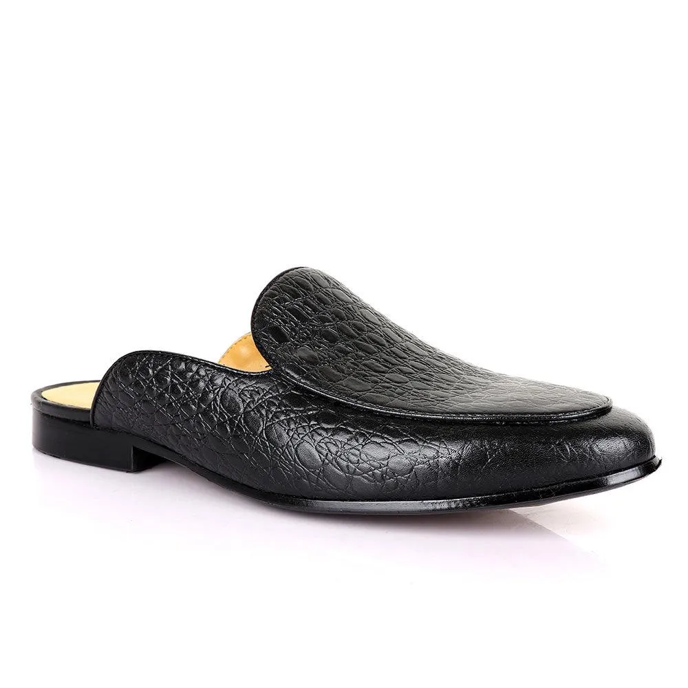 Terry Taylors Classic Croc Black Mole Leather Shoe