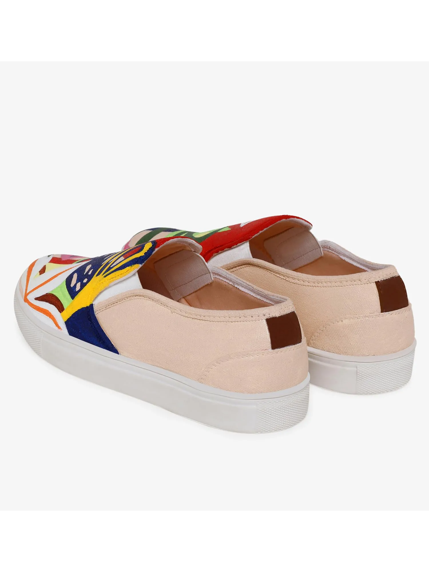 THE QUIRKY NAARI Abstract Slipons with Eye-Catching Design | Multicolor | 8 UK