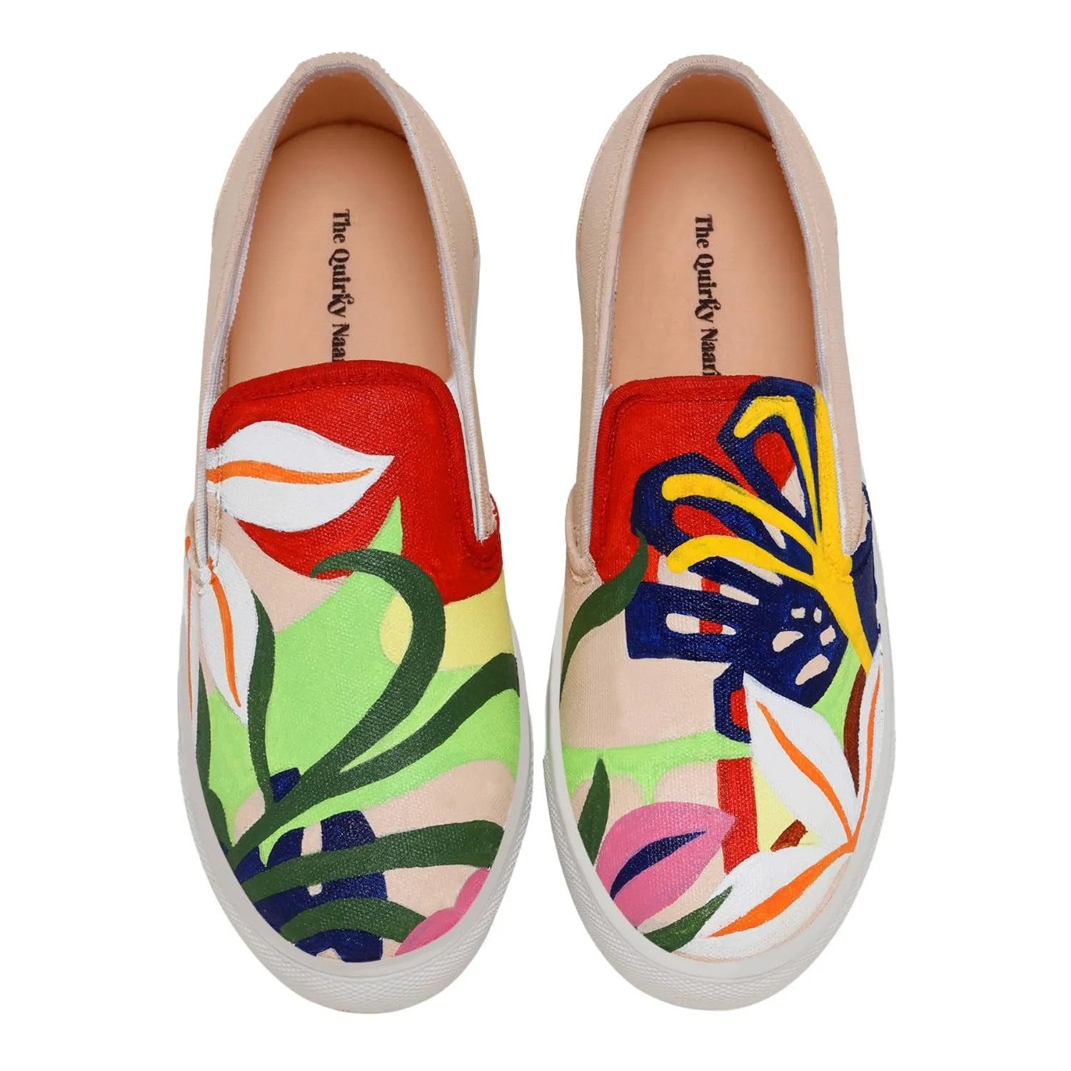 THE QUIRKY NAARI Abstract Slipons with Eye-Catching Design | Multicolor | 8 UK