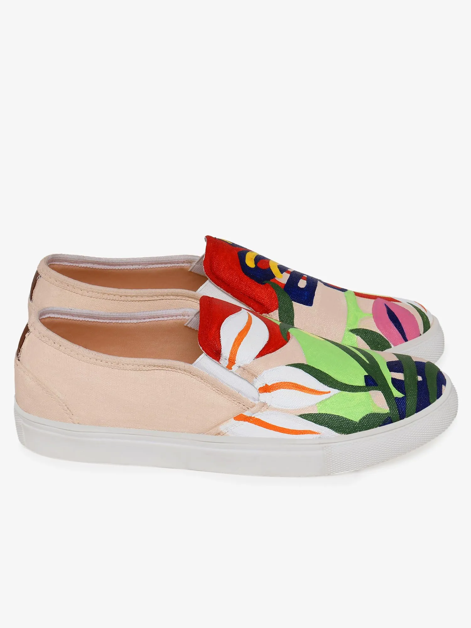 THE QUIRKY NAARI Abstract Slipons with Eye-Catching Design | Multicolor | 8 UK