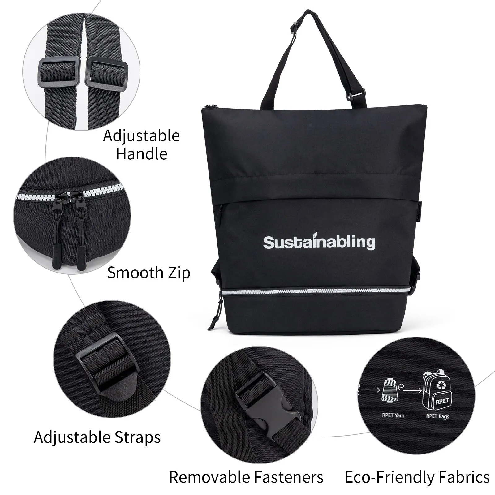 Travel Backpack Carry On Eco Friendly