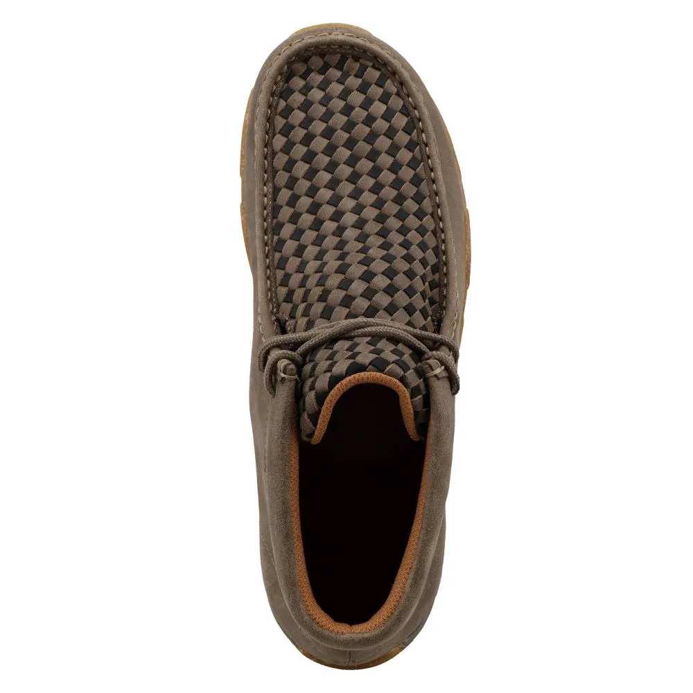 'Twisted' Men's Chukka Driving Moc - Taupe Grey / Black