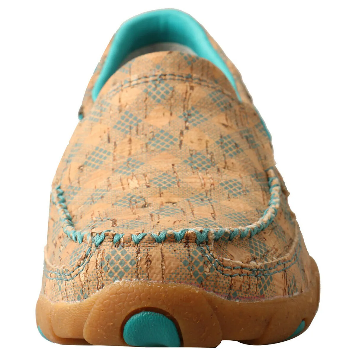 Twisted X Ladies Tan & Turquoise Slip On Driving Mocs WDMS022