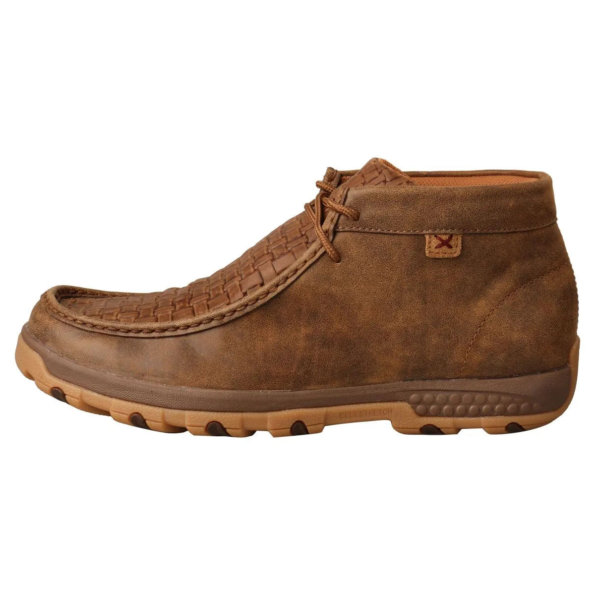 'Twisted X' Men's CellStretch® Chukka Driving Moc - Bomber / Chocolate