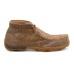 'Twisted X' Men's Chukka Driving Moc EH Comp Toe - Bomber / Tan Ostrich