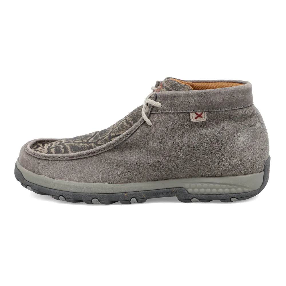 'Twisted X' Men's Chukka Driving Moc - Grey / Grey Elephant