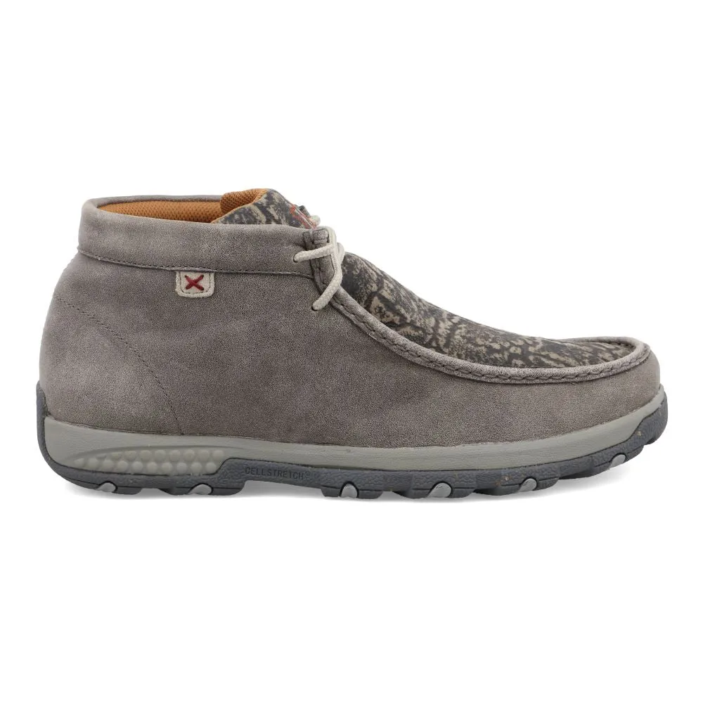 'Twisted X' Men's Chukka Driving Moc - Grey / Grey Elephant