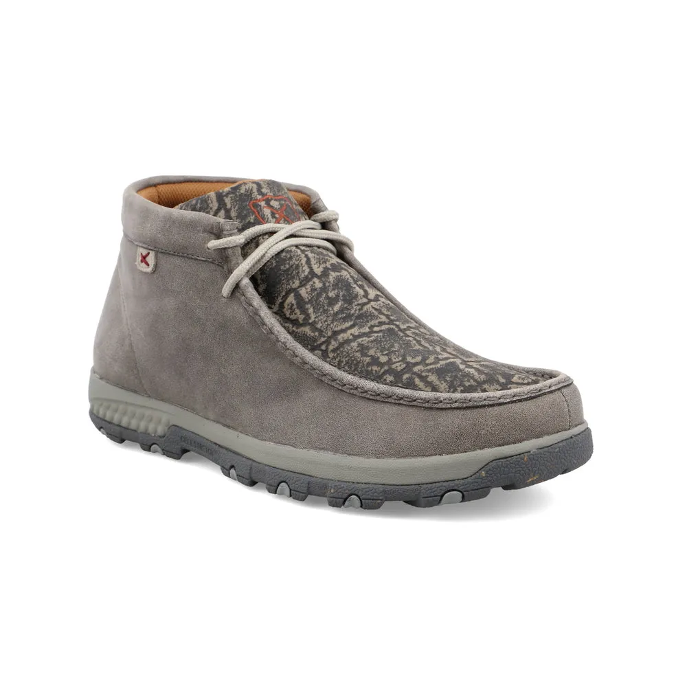 'Twisted X' Men's Chukka Driving Moc - Grey / Grey Elephant