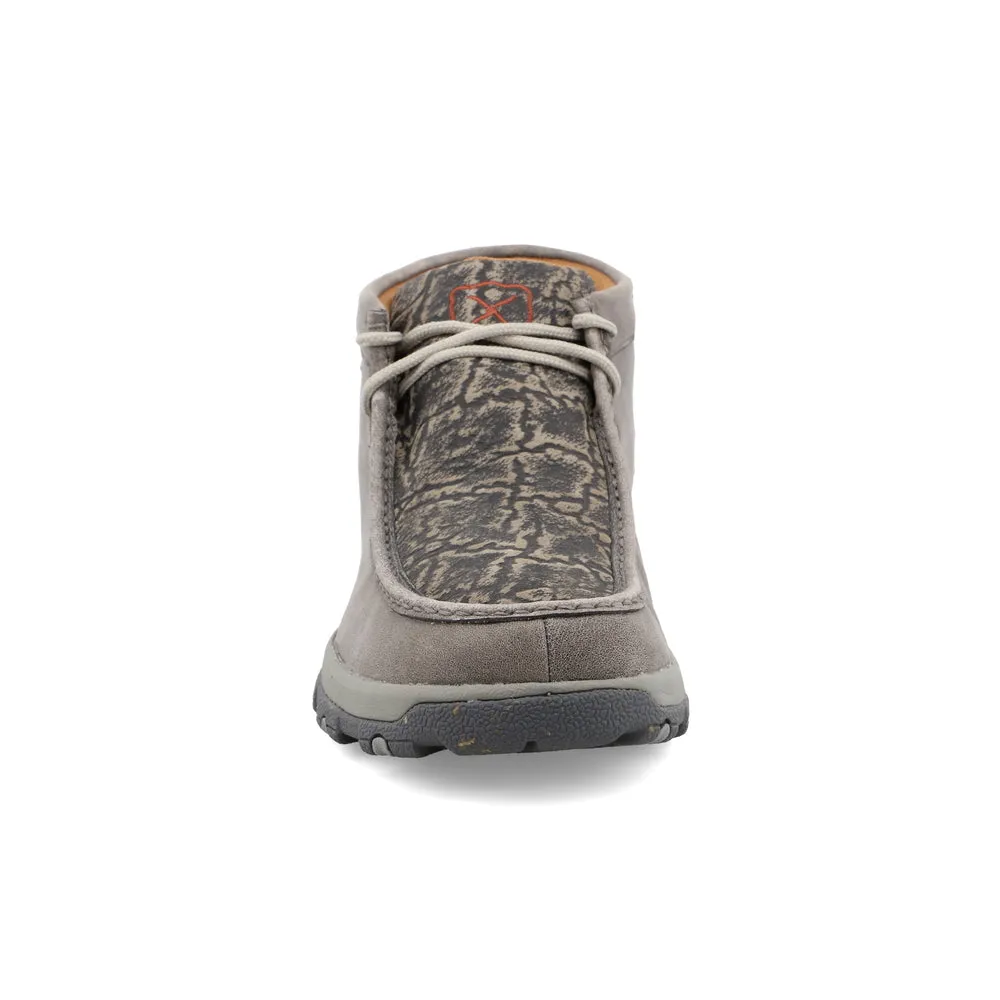 'Twisted X' Men's Chukka Driving Moc - Grey / Grey Elephant