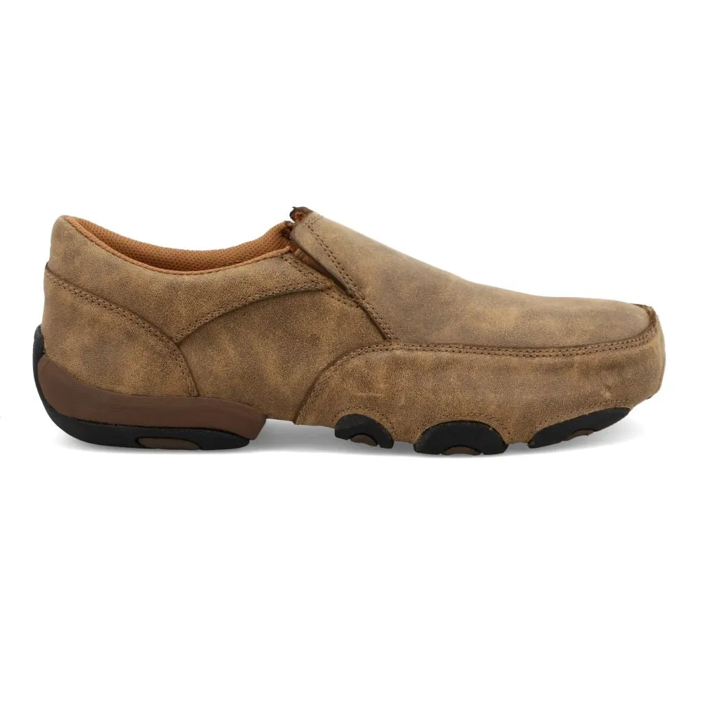 'Twisted X' Men's Driving Moc Slip On - Bomber Brown