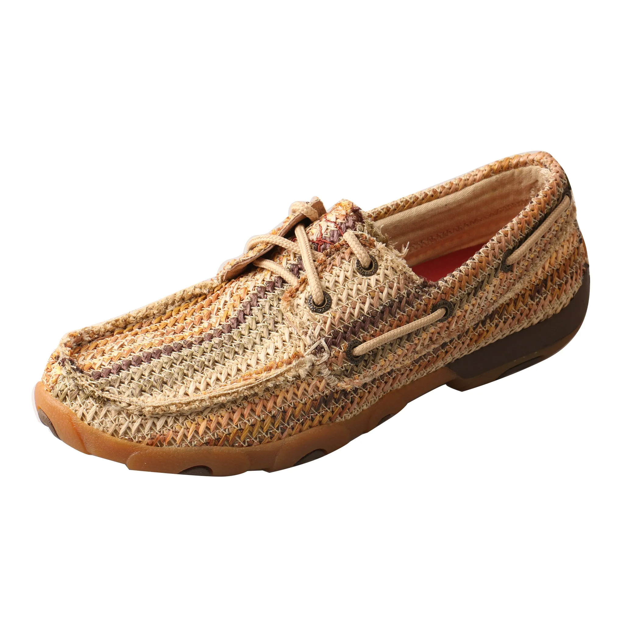 'Twisted X' WDM0084 - Weave Driving Moccasin - Multi Earth Tones