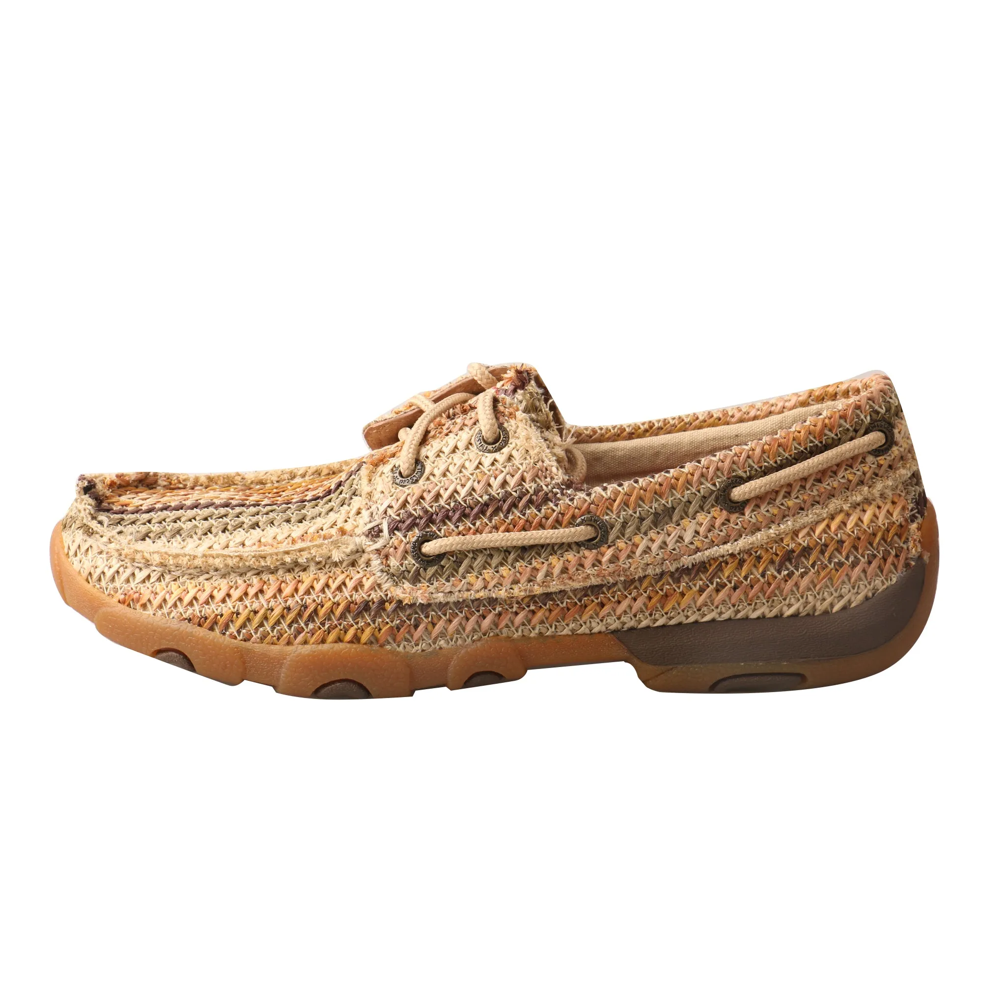 'Twisted X' WDM0084 - Weave Driving Moccasin - Multi Earth Tones