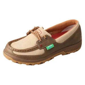 Twisted X Women's Khaki Cell Stretch Moc