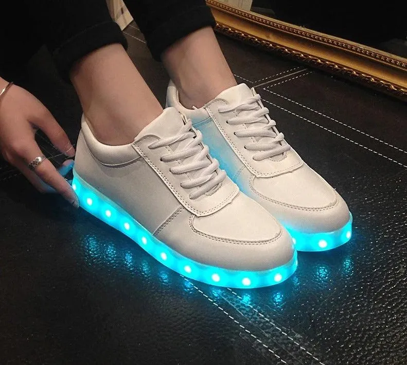 Unisex 7 Colors Led Light Shoes USB Charging Light Up Sneakers for Adults Led Light Up Shoes for Adults