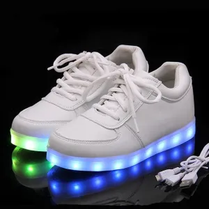 Unisex 7 Colors Led Light Shoes USB Charging Light Up Sneakers for Adults Led Light Up Shoes for Adults