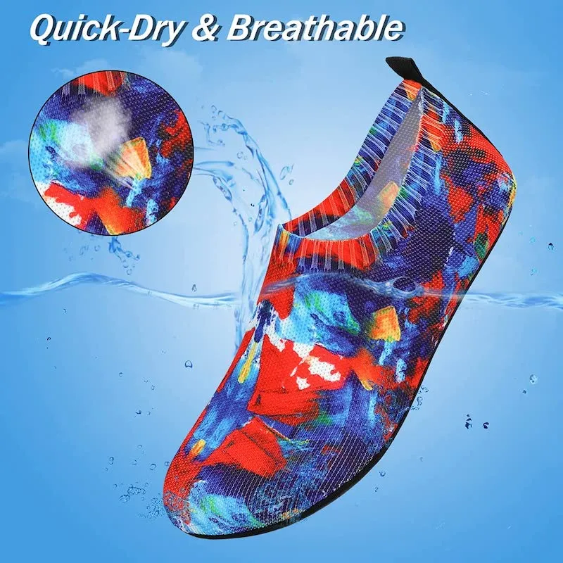 Unisex Multi Print Quick-Dry Aquatic Shoes For Water Sport