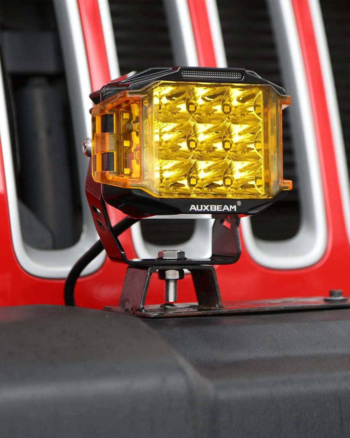 V-MAX Series | 5 Inch 168W 16440LM Combo Beam Side Shooter LED Square Pod Lights with Amber DRL