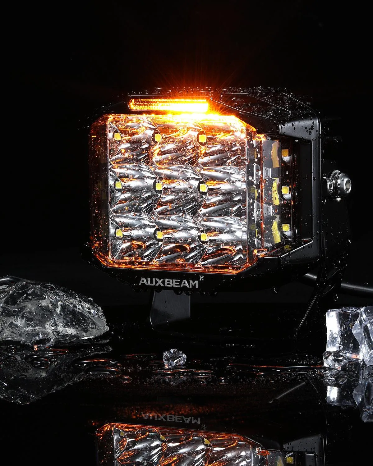 V-MAX Series | 5 Inch 168W 16440LM Combo Beam Side Shooter LED Square Pod Lights with Amber DRL