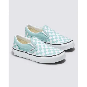 VANS Canal Blue Checkerboard Classic Slip-On Children's Sneaker