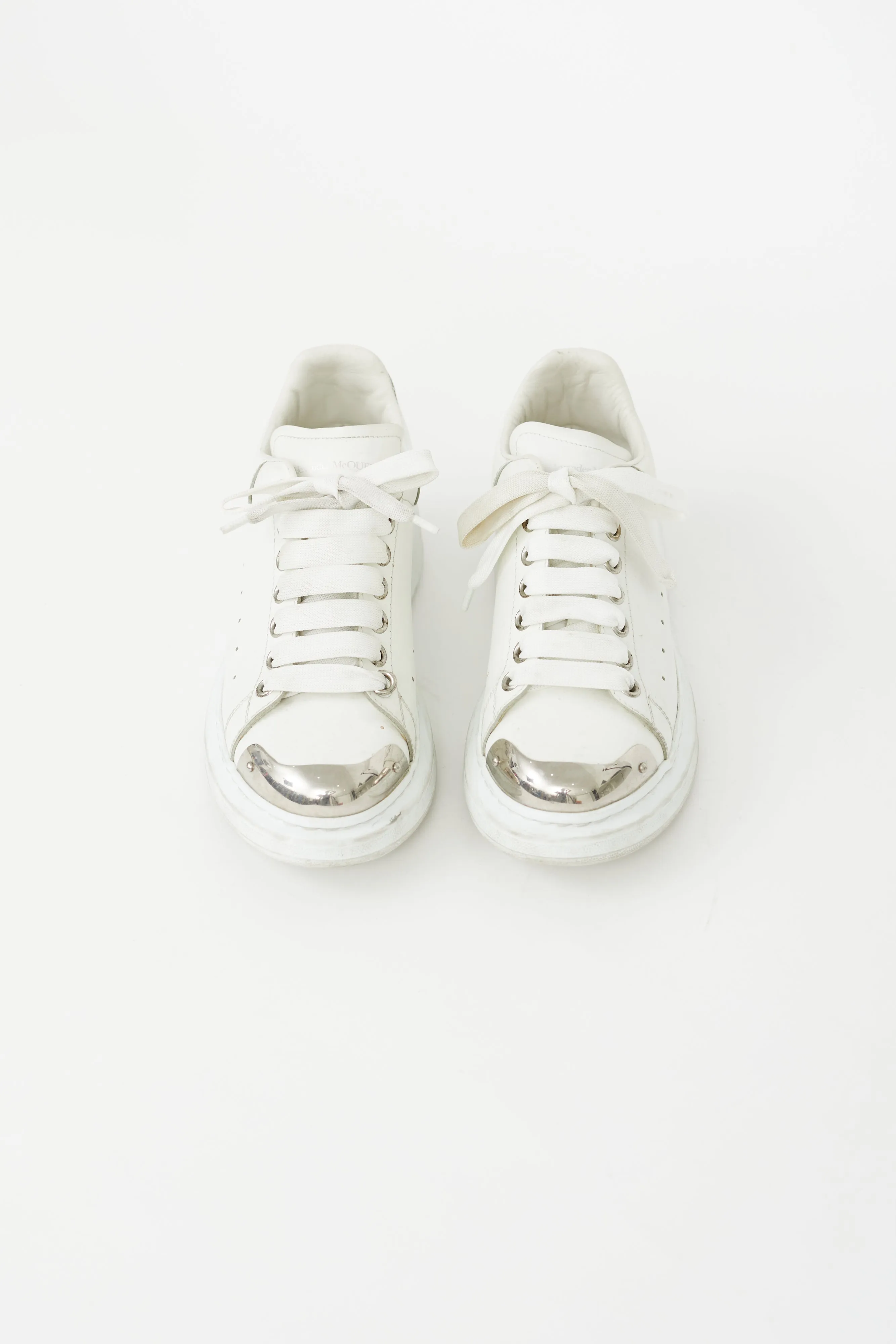 White & Silver Oversized Sneaker