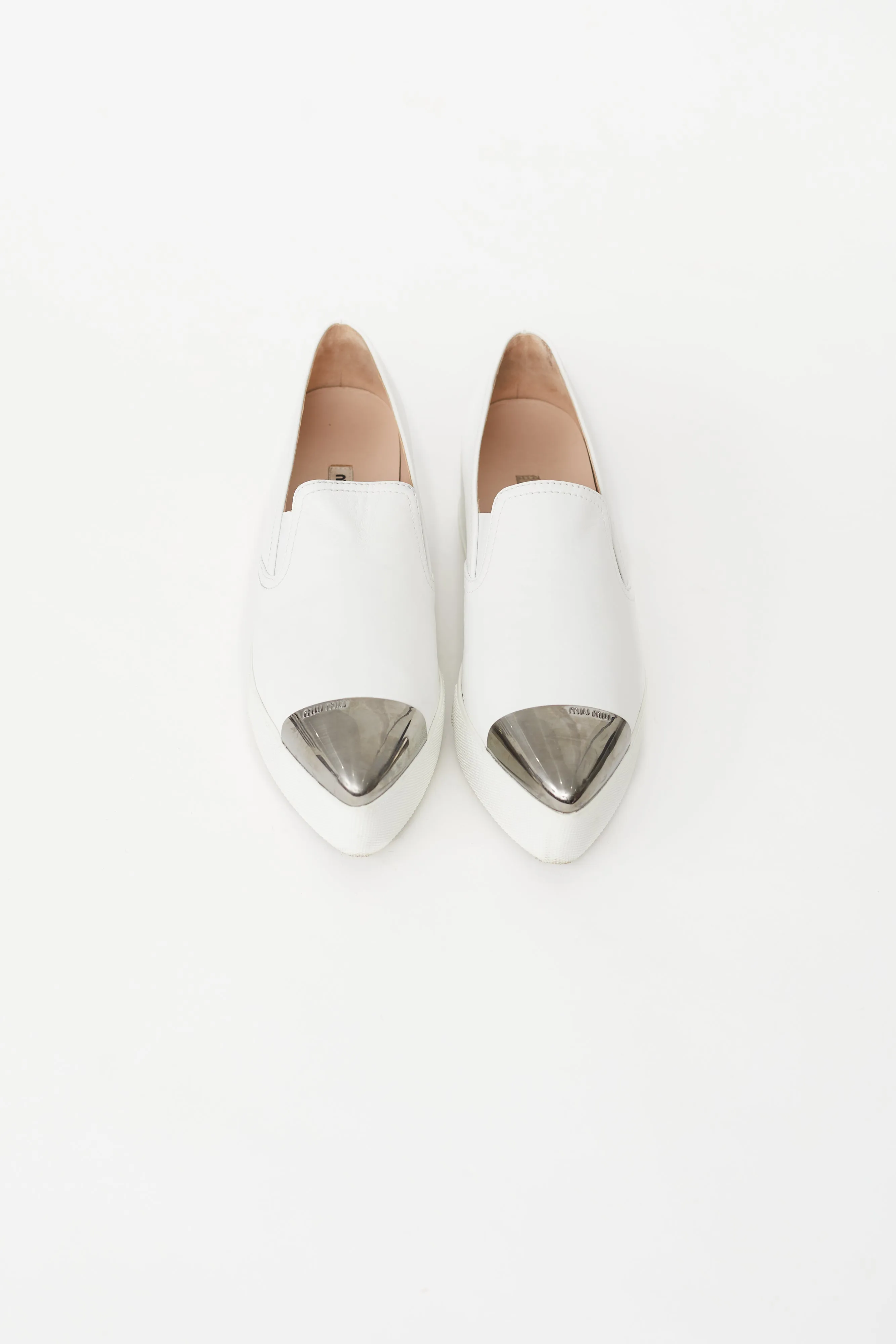 White Leather Platform Sneaker