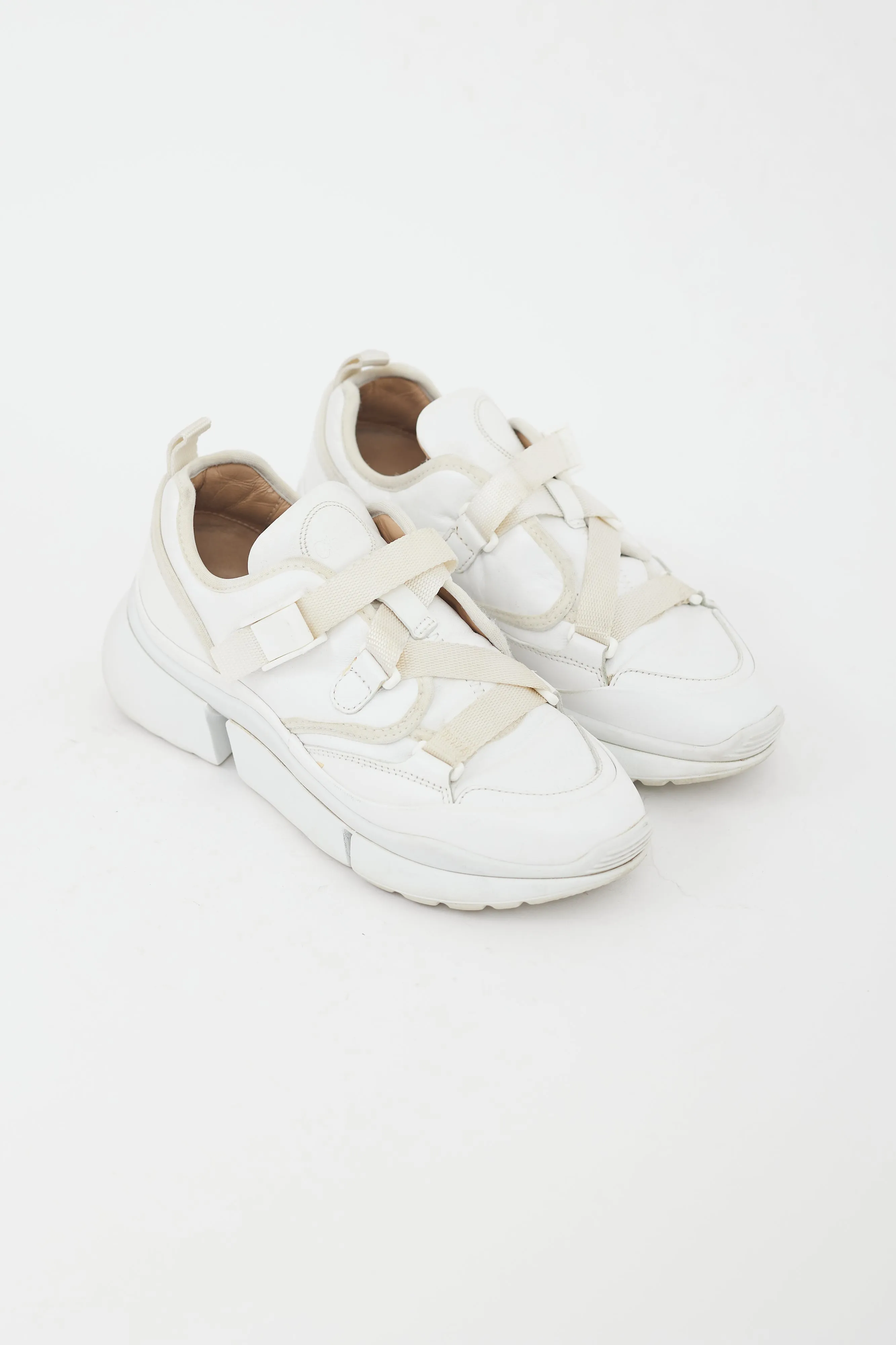 White Leather Sonnie Multi Strap Sneaker