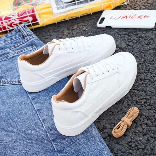 Women Sneakers Fashion Woman's Shoes Spring Trend Casual Sport Shoes For Women New  Comfort White Vulcanized Platform Shoes