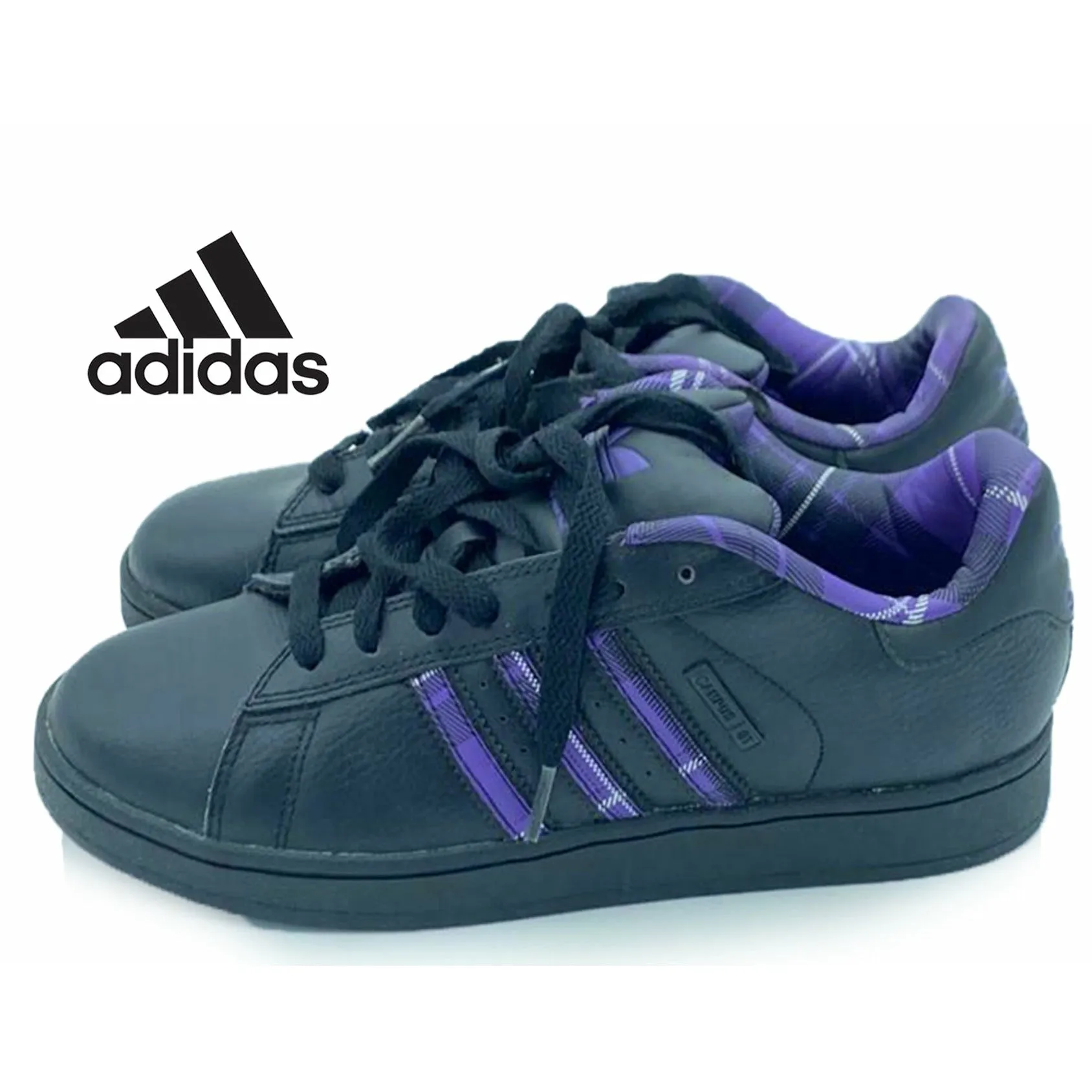 Women's Adidas Campus ST Black Purple Funky Shoes Sneakers Size 7 1/2