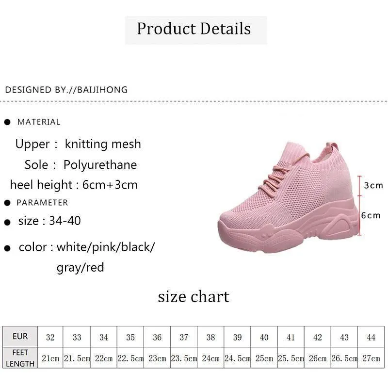 Women's Casual Shoes Breathable Mesh Sneakers Chunky Footwear M6321B