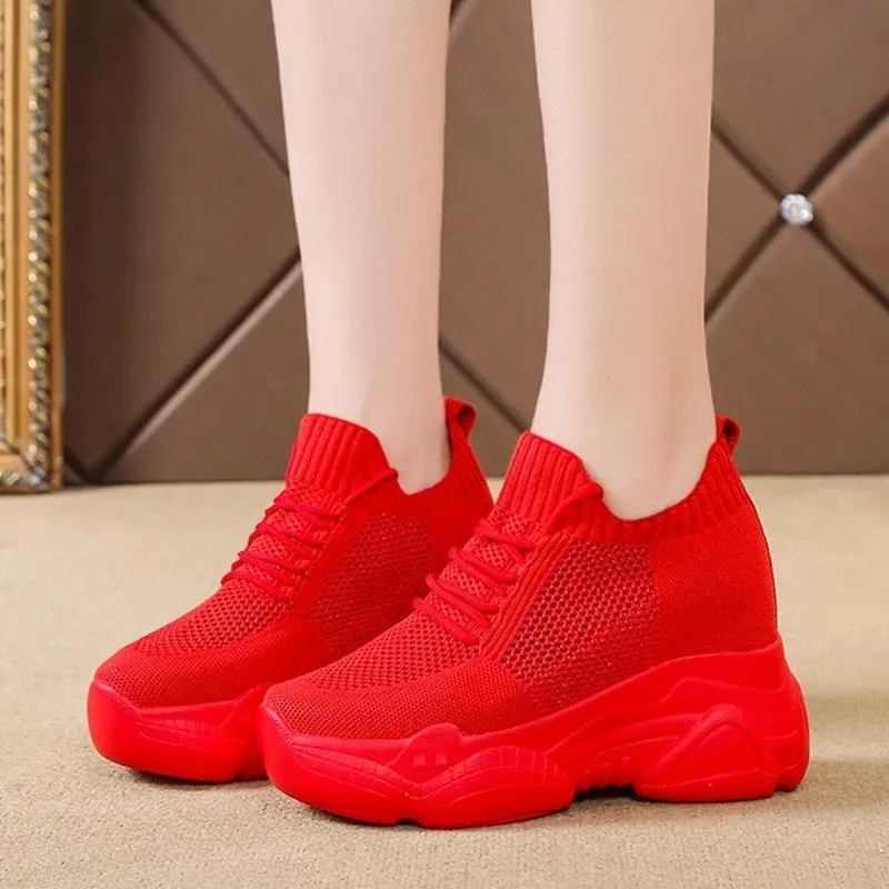 Women's Casual Shoes Breathable Mesh Sneakers Chunky Footwear M6321B