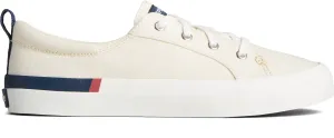 Women's Crest Vibe Stripes Canvas Off-White