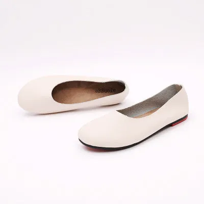 Women's soft daily flats Slip on comfy driving shoes casual work flats