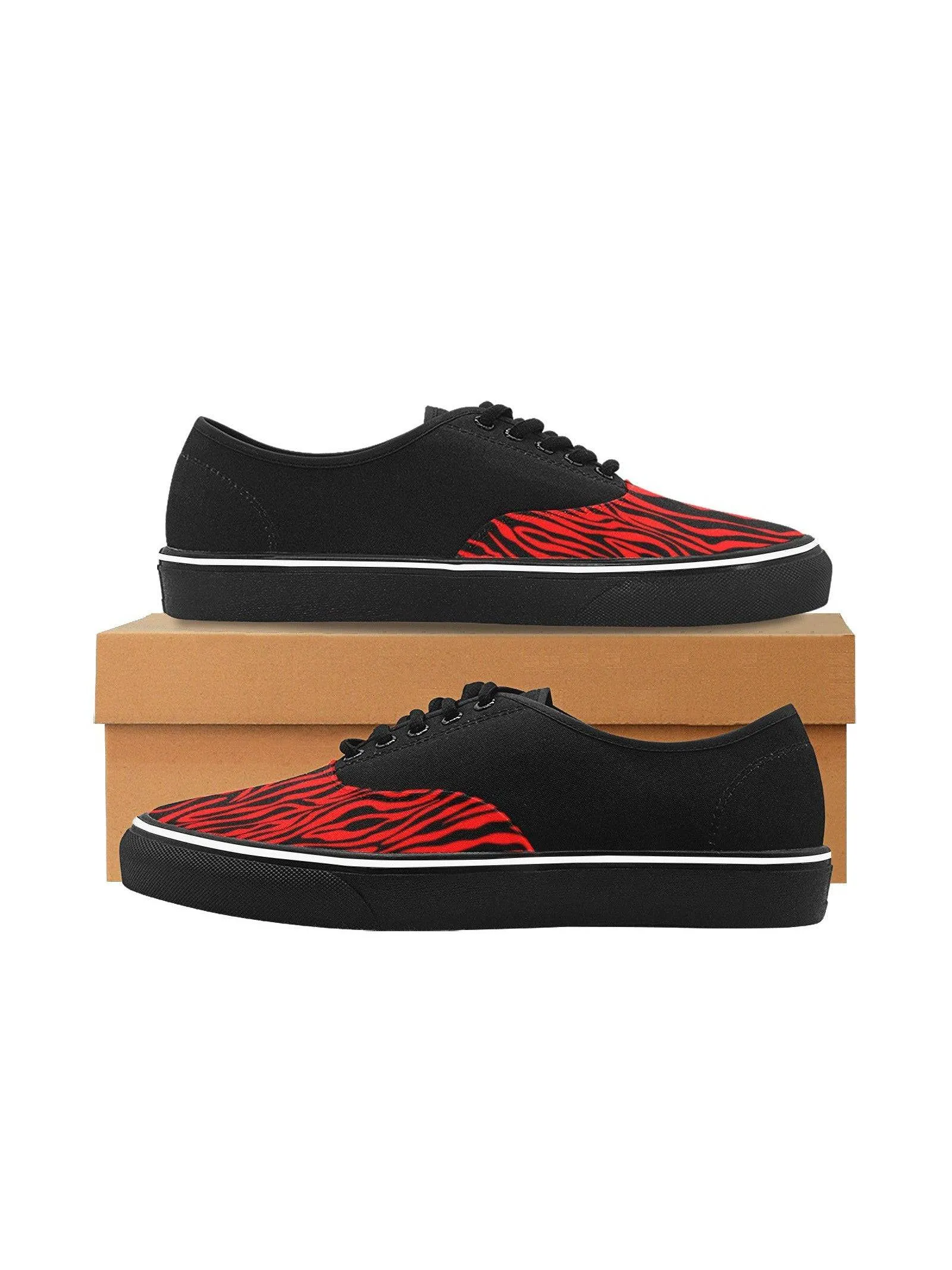 Zebra Red Men's Creeper Sneakers